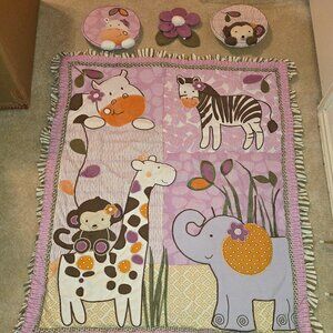 CoCaLo Baby Jacana Crib Set; 9 piece Unisex Excellent Used Condition